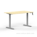 Computer Table Single Motor Height Adjustable Standing Desk Hand Crank Table Sit To Stand Desk